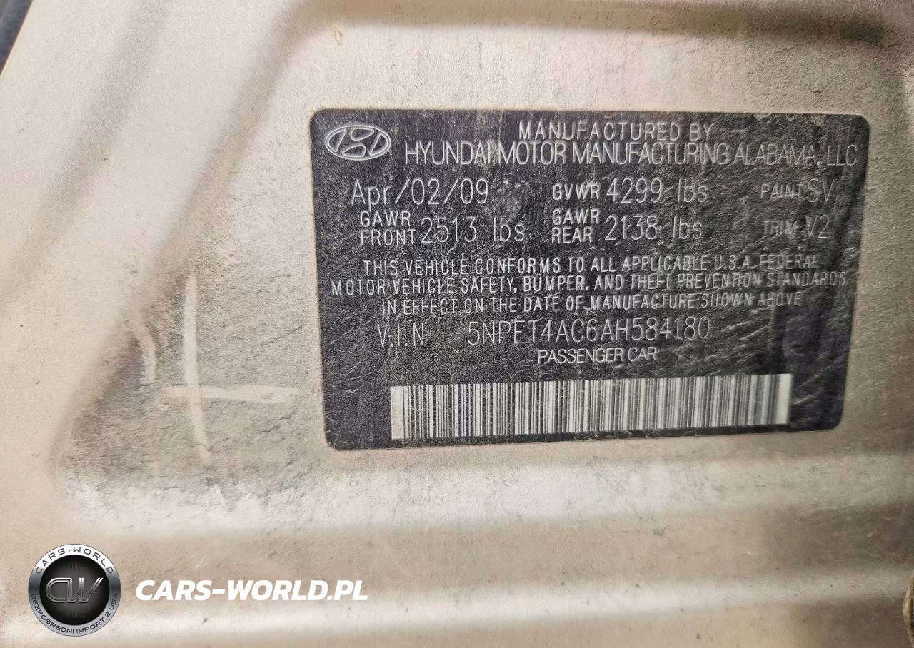 2010 Hyundai Sonata Gls VIN:5NPET4AC6AH584180 - 12