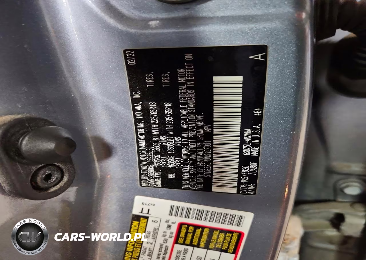 2022 Toyota Highlander Xle VIN:5TDGZRBH0NS197901 - 13