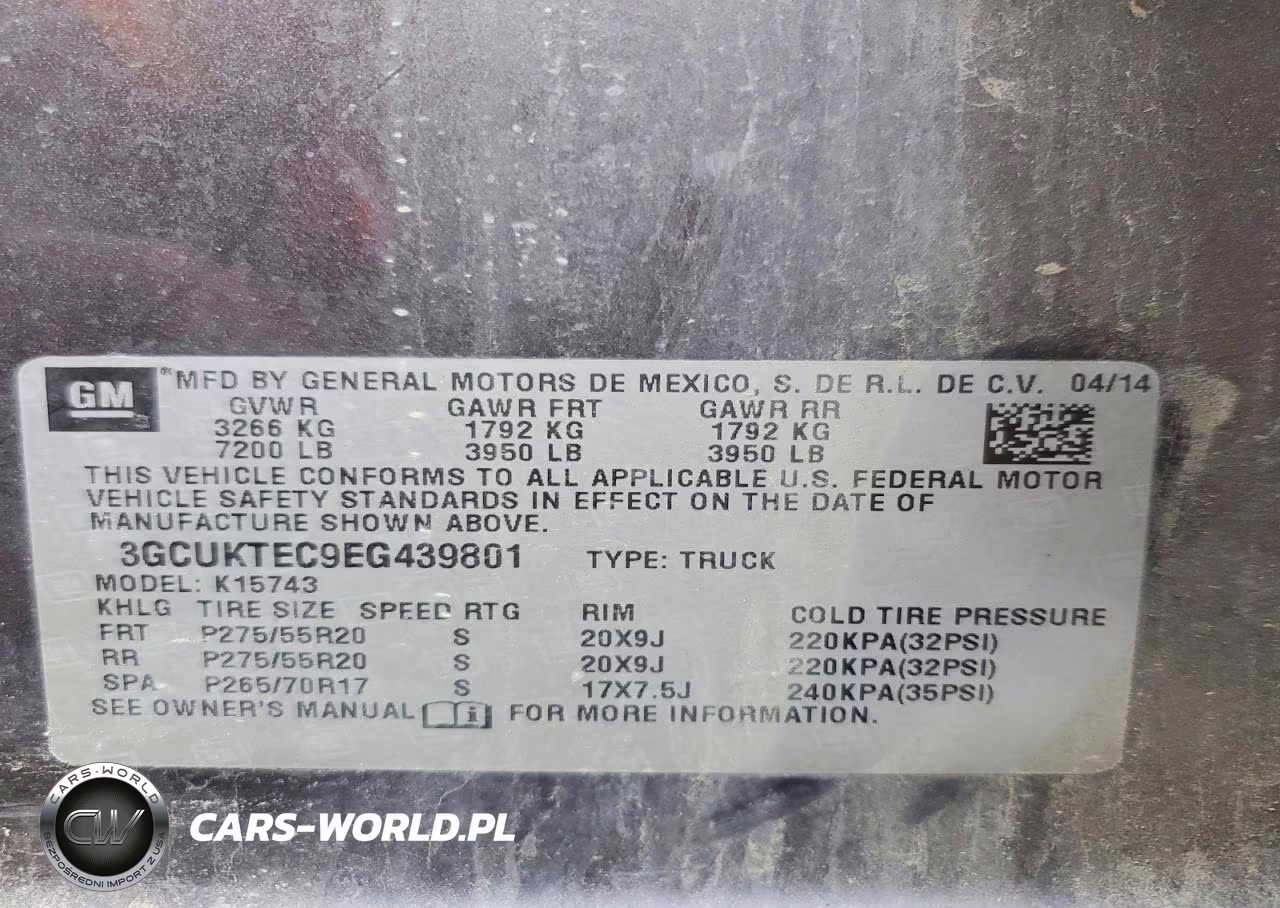 2014 Chevrolet Silverado K1500 High Country VIN:3GCUKTEC9EG439801 - 12