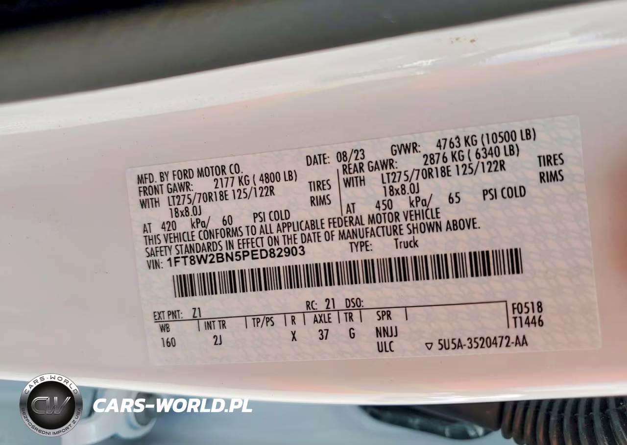 2023 Ford F250 Super Duty VIN:1FT8W2BN5PED82903 - 12