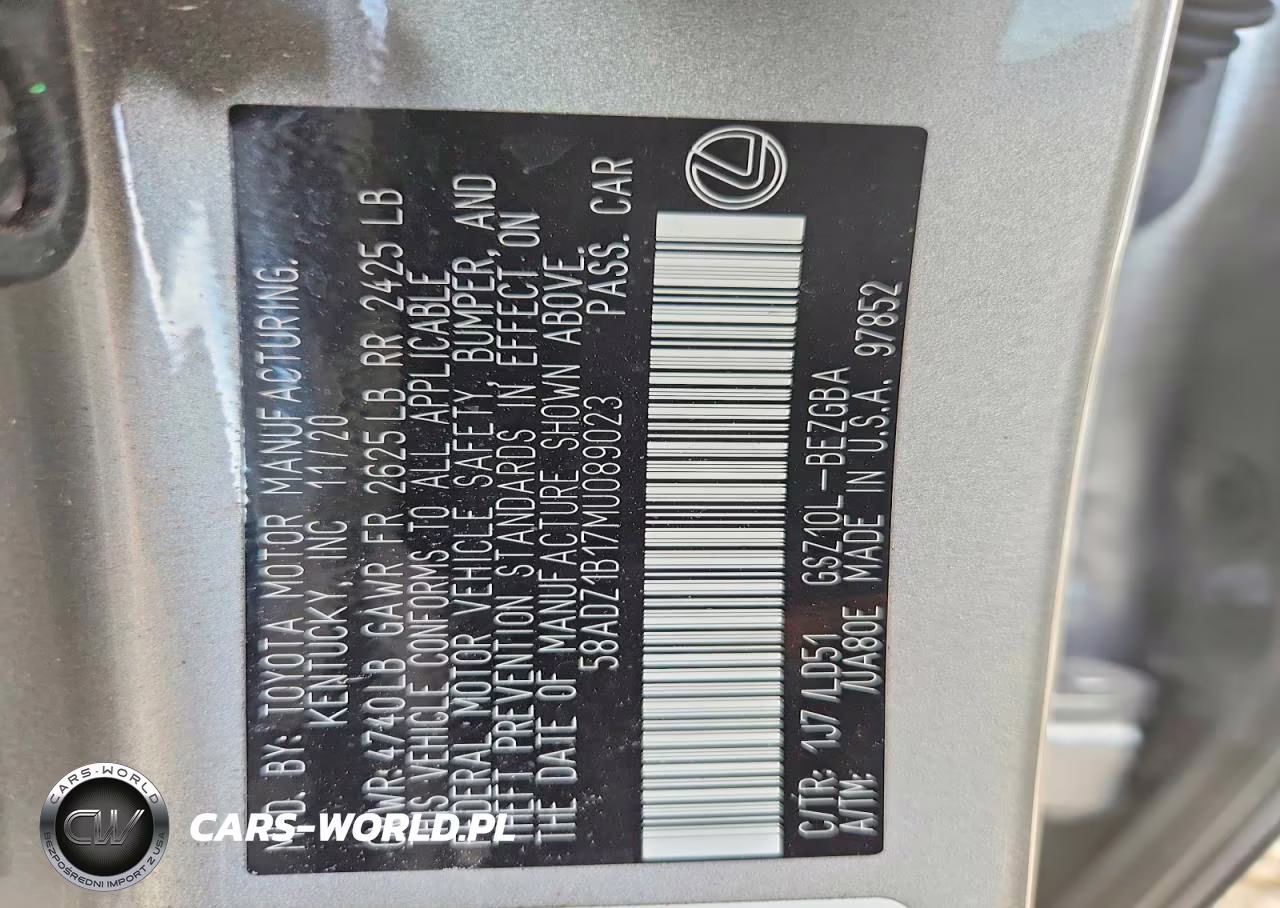 2021 Lexus Es 350 Base VIN:58ADZ1B17MU089023 - 12