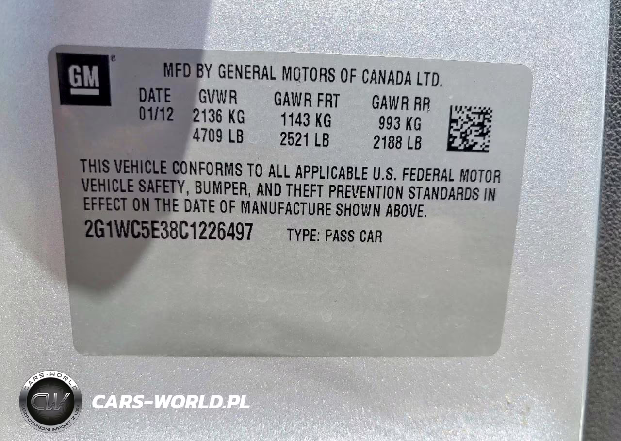 2012 Chevrolet Impala Ltz VIN:2G1WC5E38C1226497 - 12