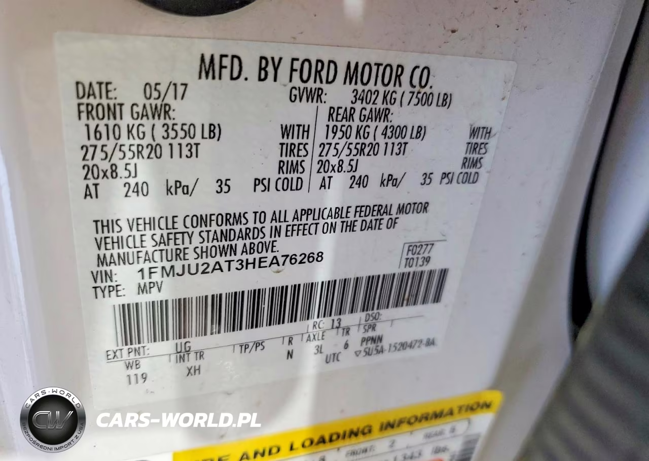 2017 Ford Expedition Limited VIN:1FMJU2AT3HEA76268 - 13