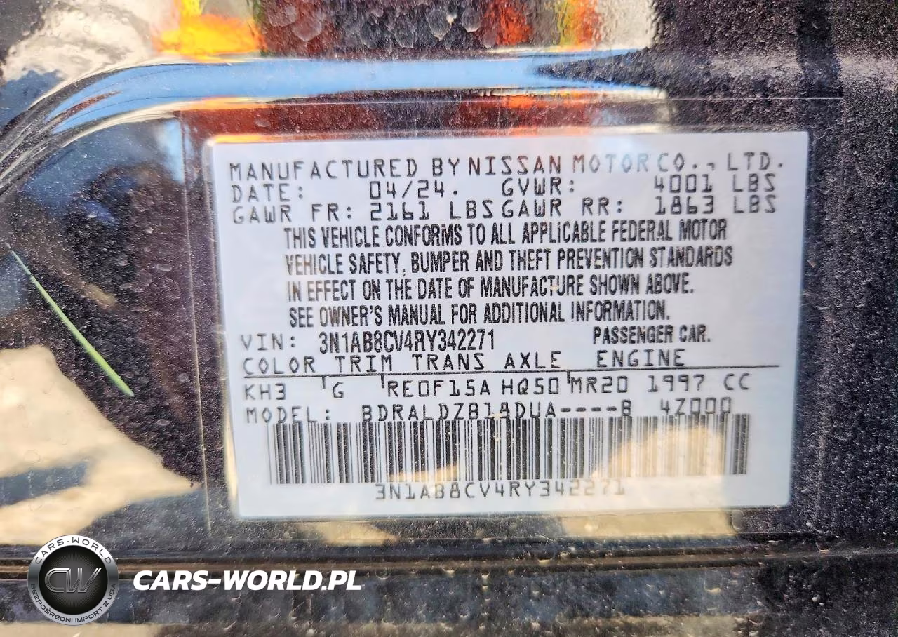 2024 Nissan Sentra Sv VIN:3N1AB8CV4RY342271 - 12