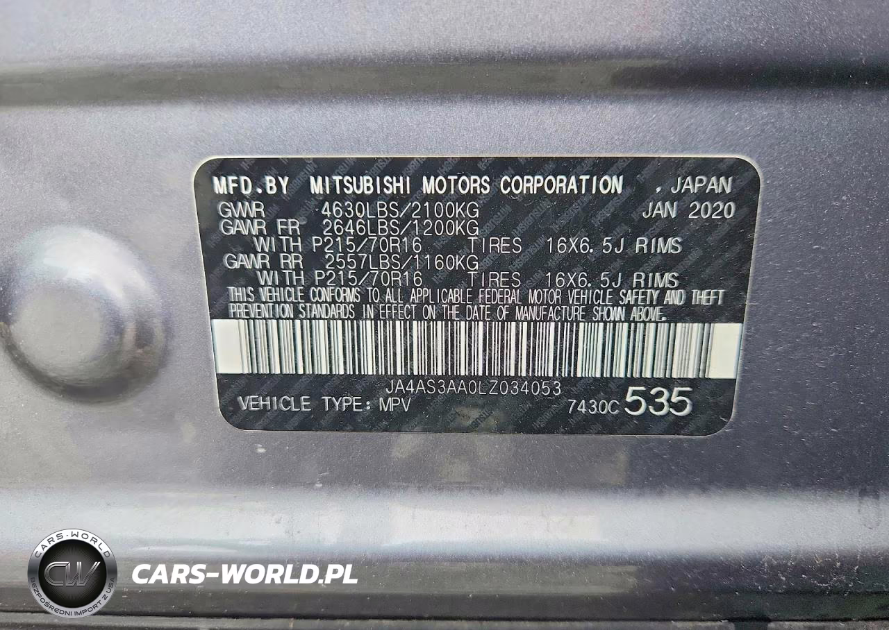 2020 Mitsubishi Eclipse Cross Es VIN:JA4AS3AA0LZ034053 - 13
