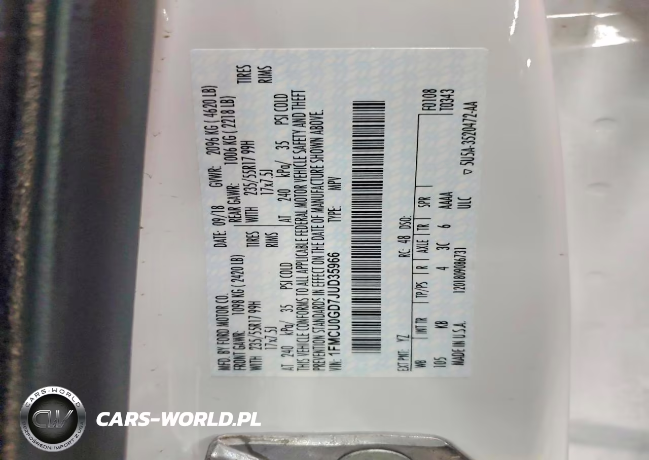 2018 Ford Escape Se VIN:1FMCU0GD7JUD35966 - 13