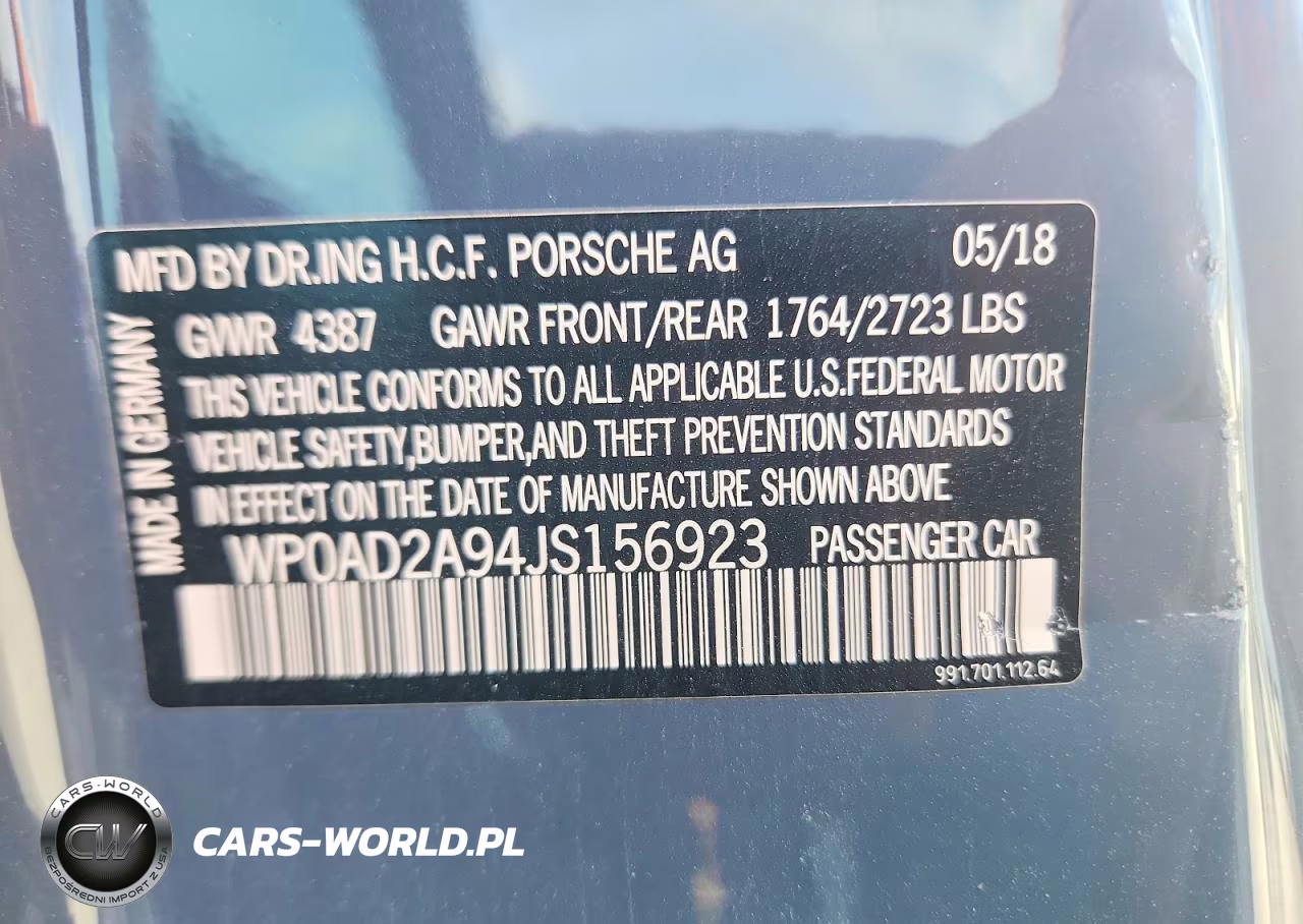 2018 Porsche 911 Turbo-Turbo S VIN:WP0AD2A94JS156923 - 13