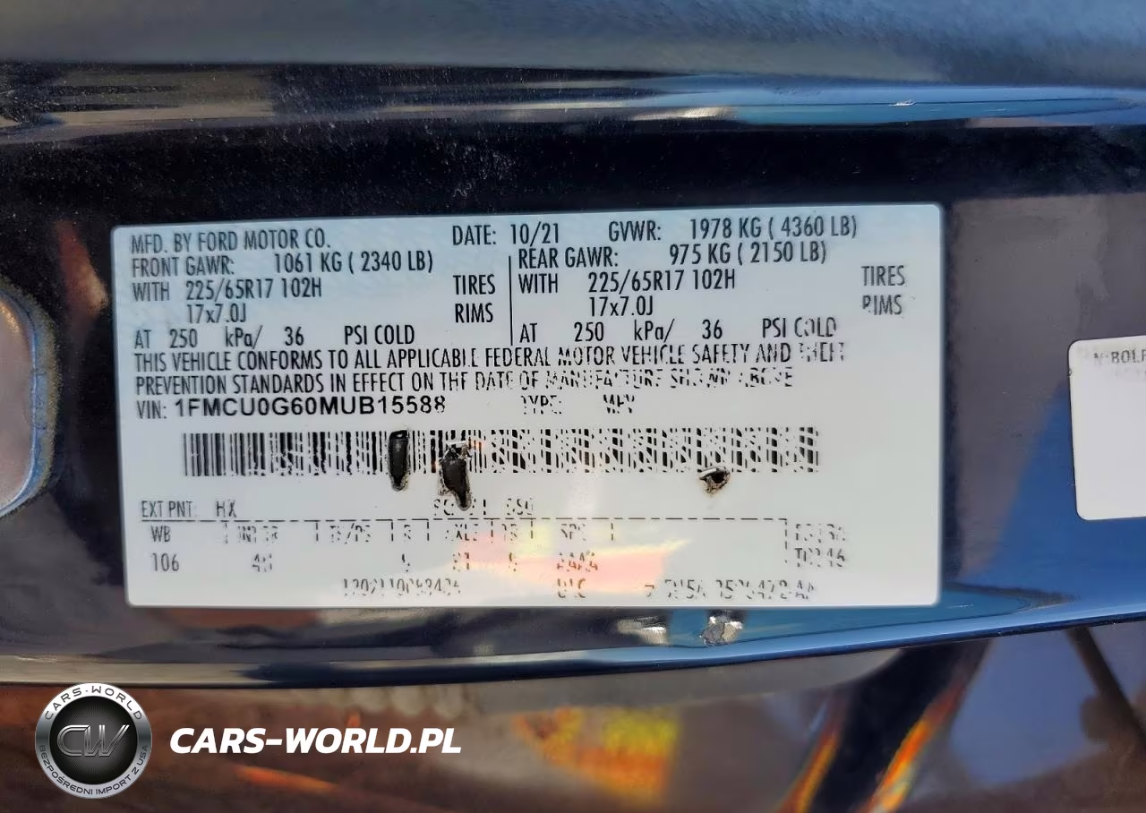 2021 Ford Escape Se VIN:1FMCU0G60MUB15588 - 13
