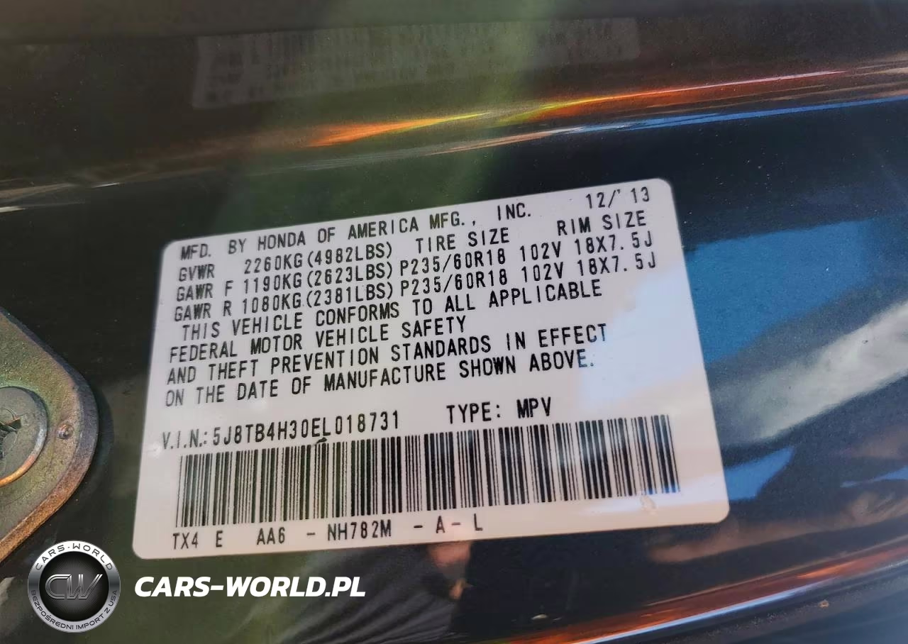 2014 Acura Rdx VIN:5J8TB4H30EL018731 - 13