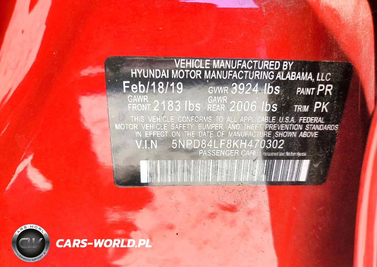 2019 Hyundai Elantra Se VIN:5NPD84LF8KH470302 - 13