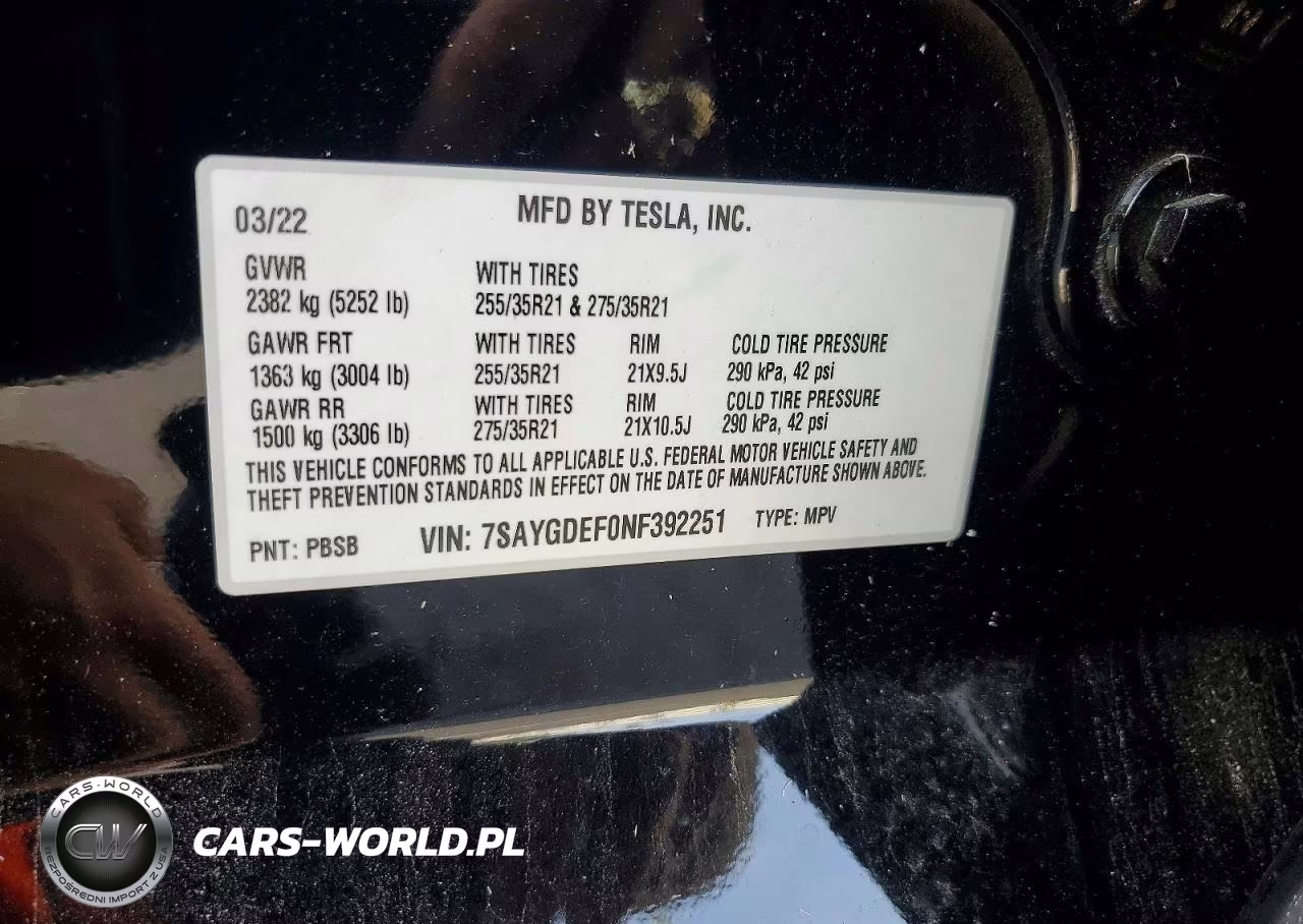 2022 Tesla Model Y VIN:7SAYGDEF0NF392251 - 12
