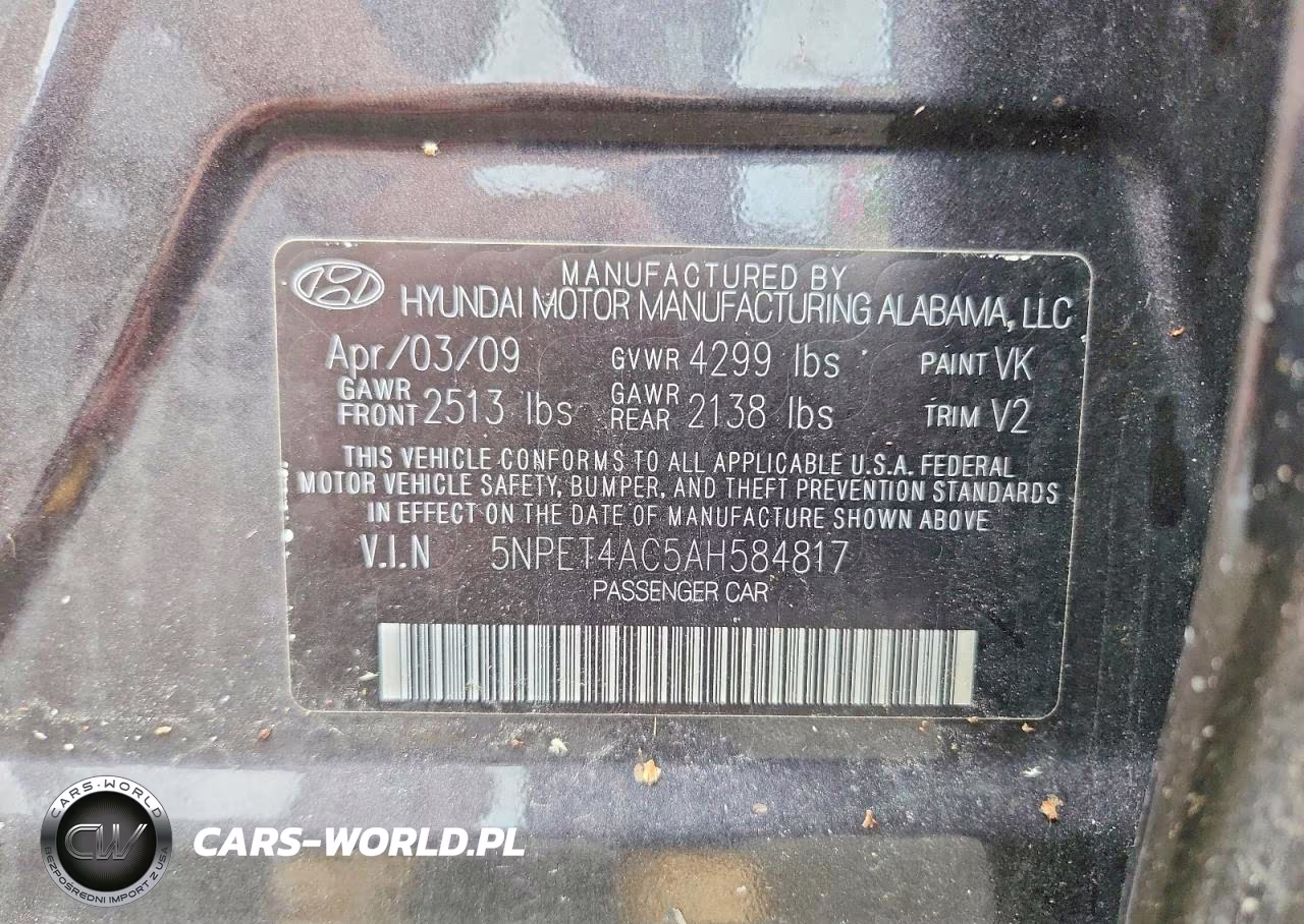 2010 Hyundai Sonata Gls VIN:5NPET4AC5AH584817 - 12