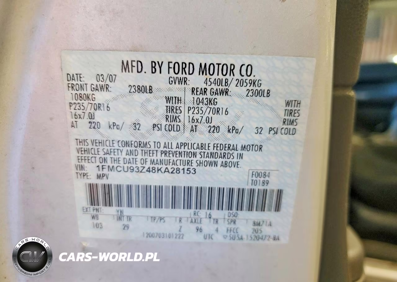 2008 Ford Escape Xlt VIN:1FMCU93Z48KA28153 - 13