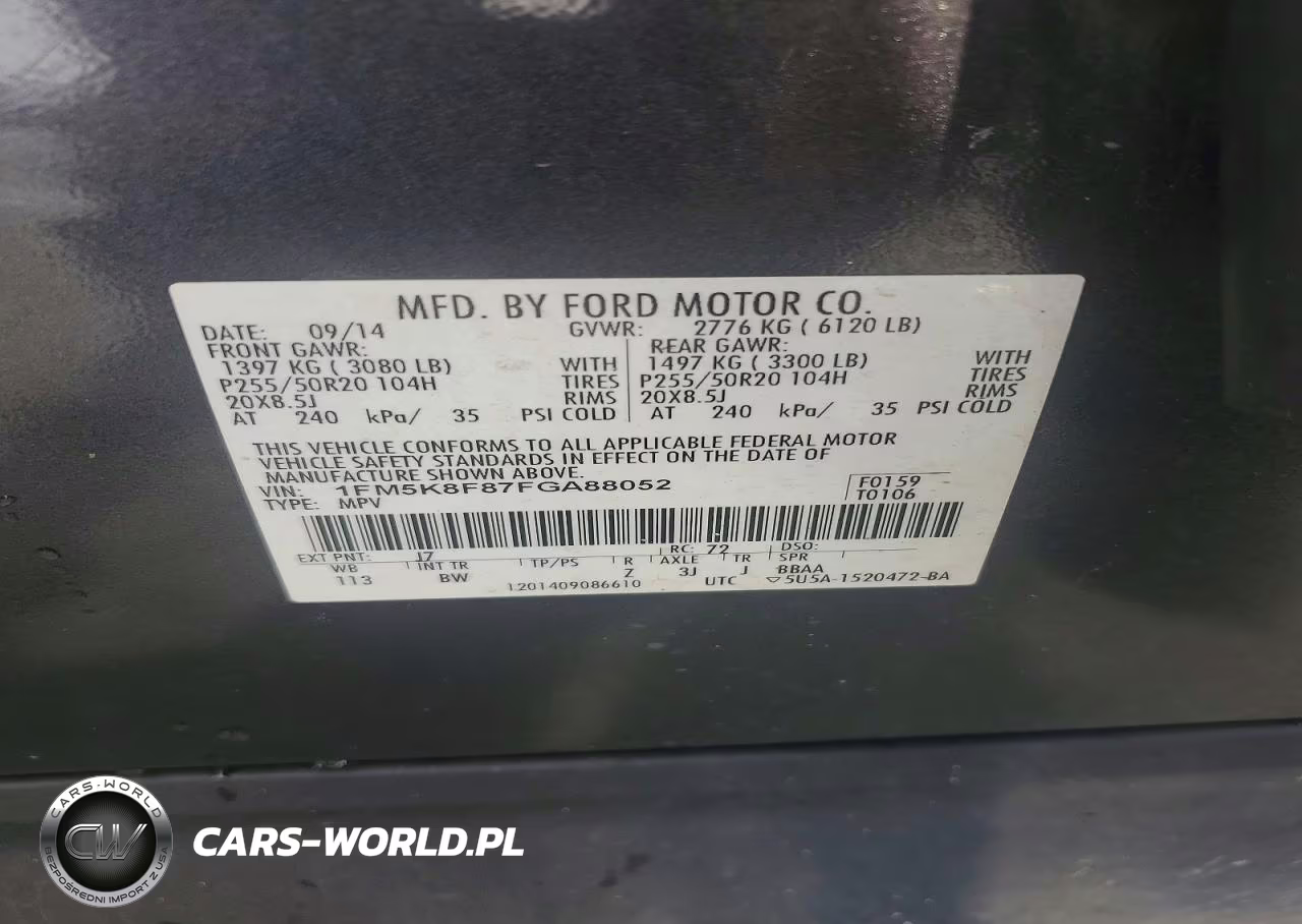 2015 Ford Explorer Limited VIN:1FM5K8F87FGA88052 - 12
