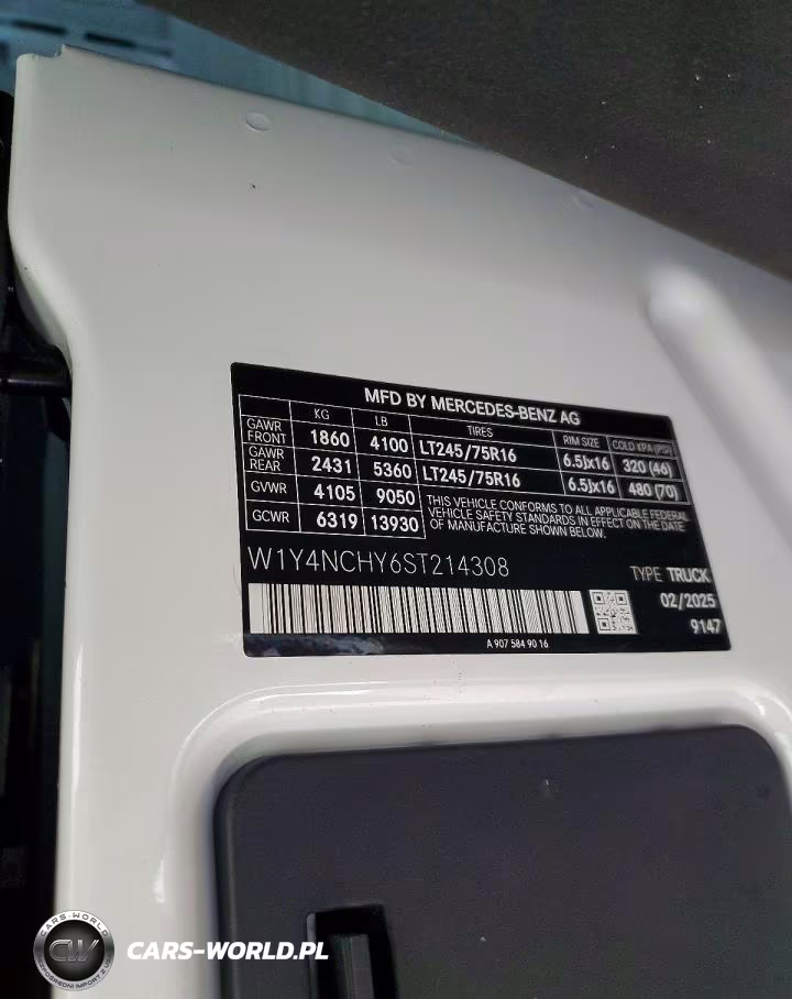 2025 Mercedes-Benz Sprinter 2500 Delivery Van VIN:W1Y4NCHY6ST214308 - 12