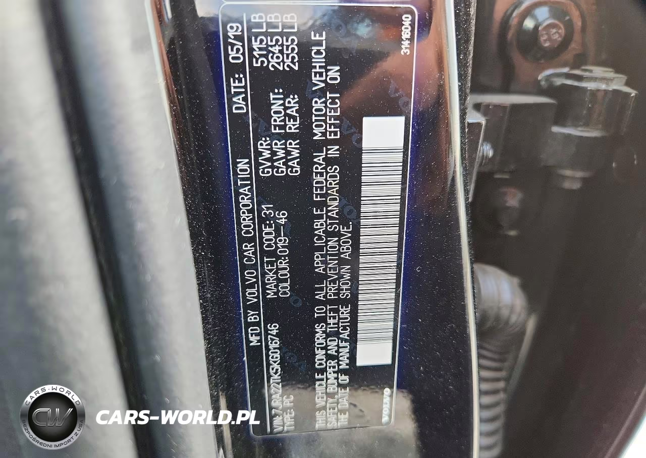2019 Volvo S60 T6 Momentum VIN:7JRA22TK5KG016746 - 12