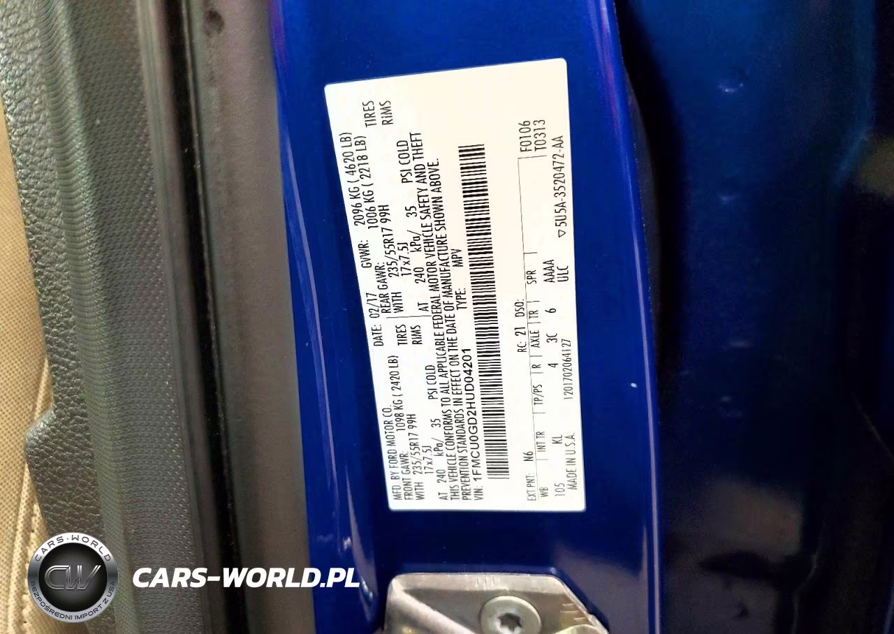 2017 Ford Escape Se VIN:1FMCU0GD2HUD04201 - 13