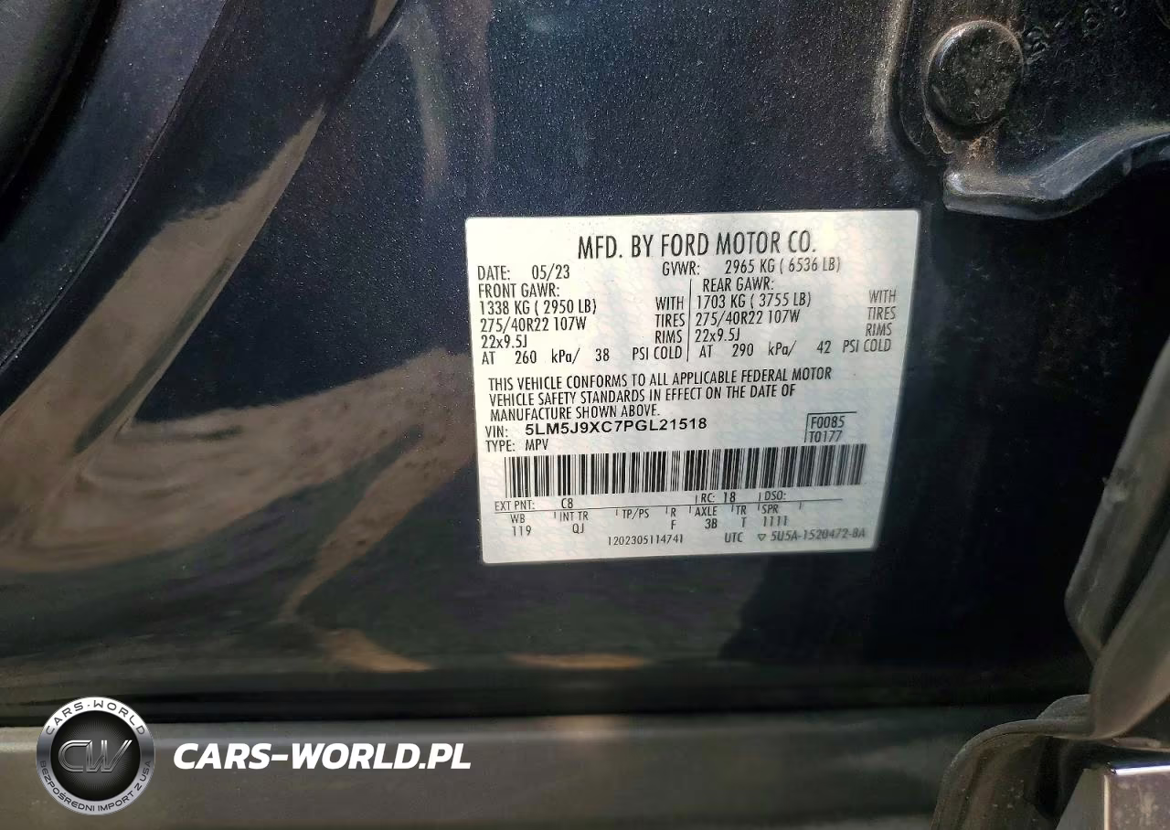 2023 Lincoln Aviator Black Label VIN:5LM5J9XC7PGL21518 - 14