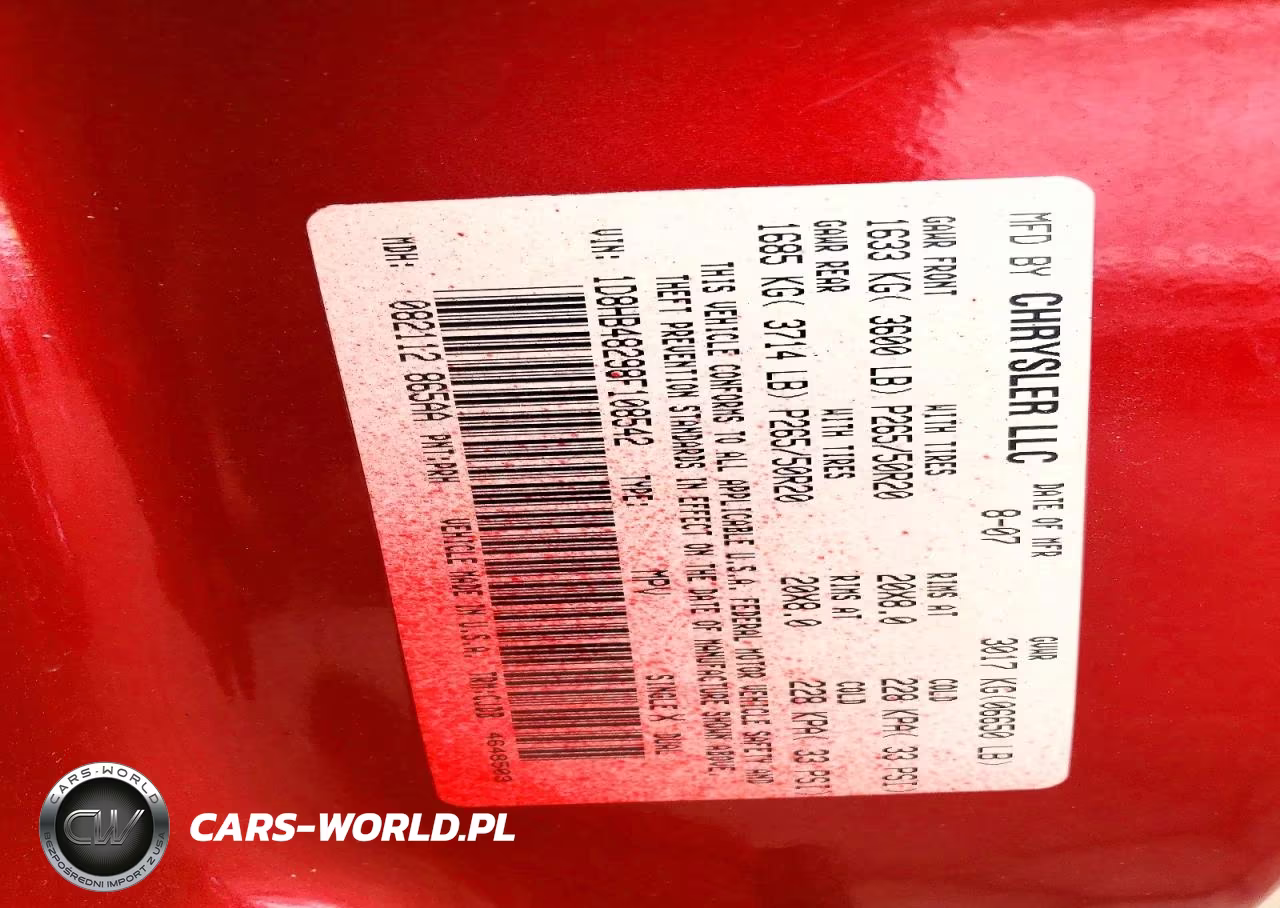 2008 Dodge Durango Slt VIN:1D8HB48298F108542 - 13