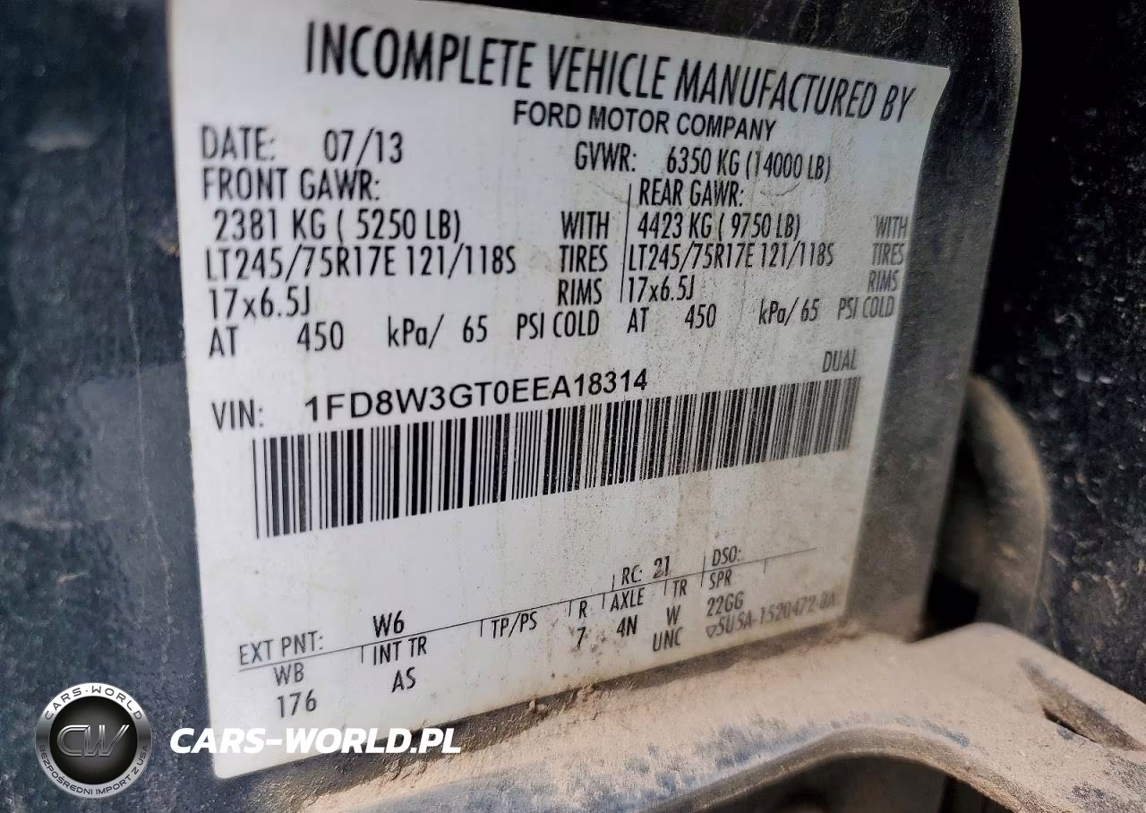 2014 Ford F350 Super Duty Dump Truck VIN:1FD8W3GT0EEA18314 - 13