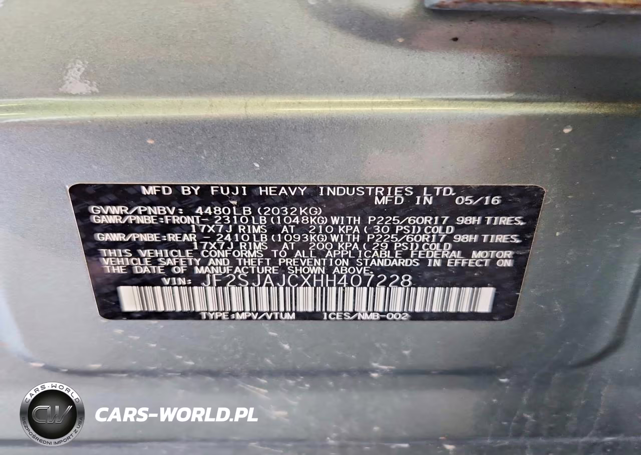 2017 Subaru Forester 2.5I Limited VIN:JF2SJAJCXHH407228 - 13