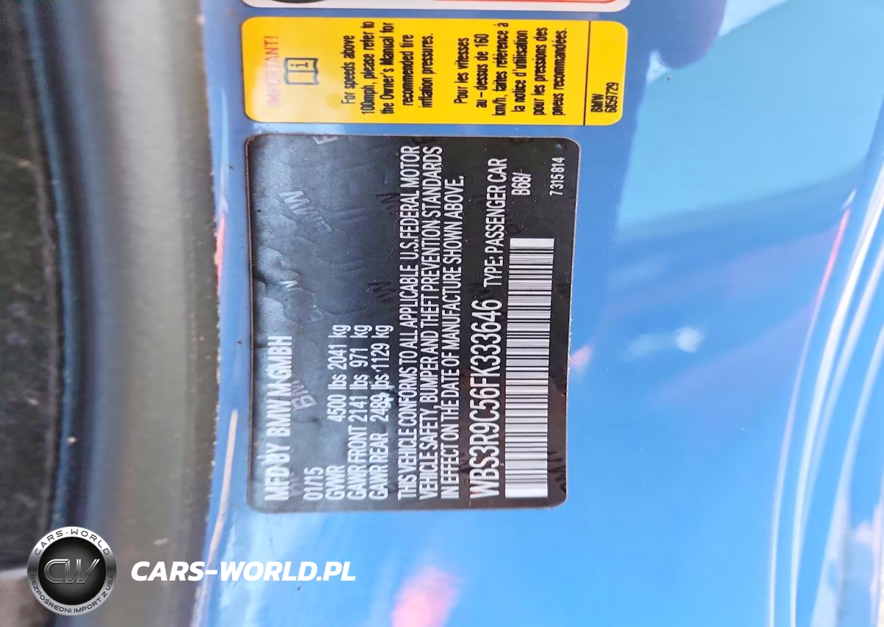 2015 BMW M4 VIN:WBS3R9C56FK333646 - 12