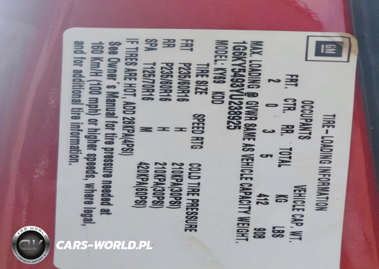 2000 Cadillac Seville Sts VIN:1G6KY5493YU238925 - 12