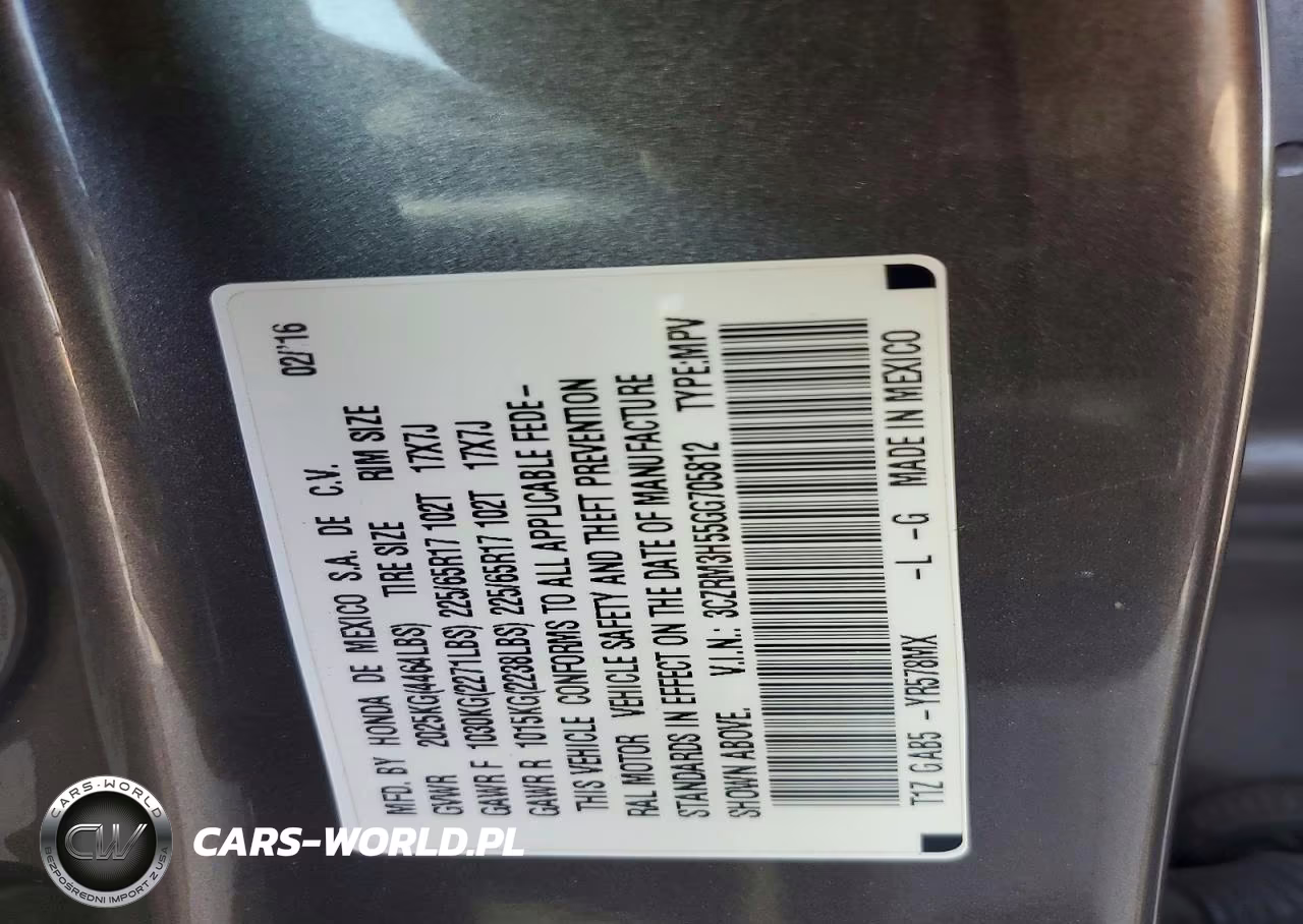 2016 Honda Cr-V Ex VIN:3CZRM3H55GG705812 - 13