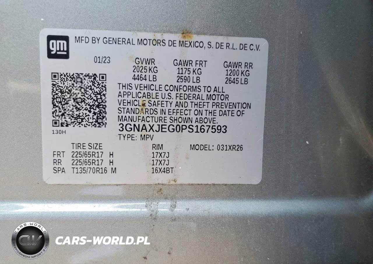 2023 Chevrolet Equinox Lt VIN:3GNAXJEG0PS167593 - 14