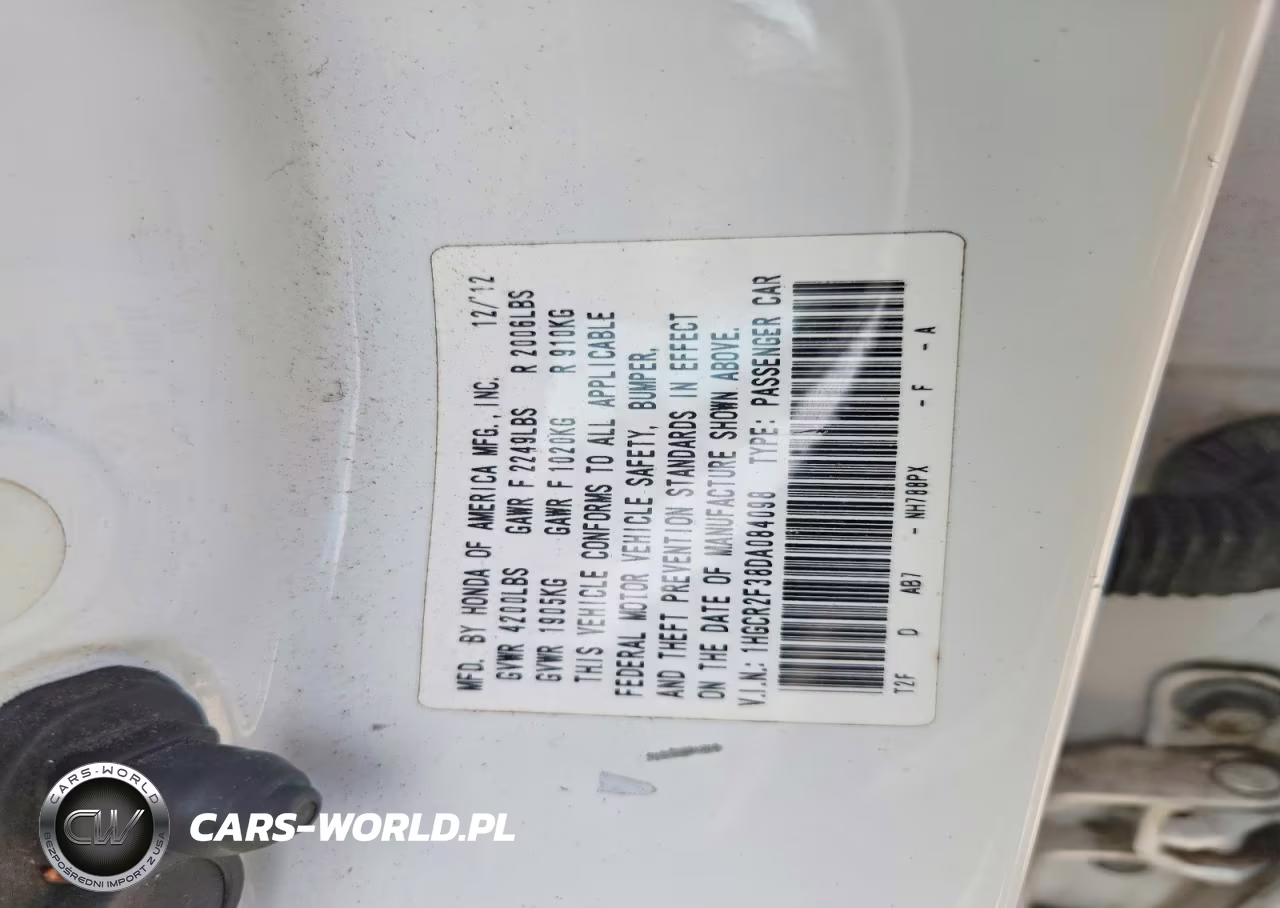 2013 Honda Accord Lx VIN:1HGCR2F38DA084098 - 12