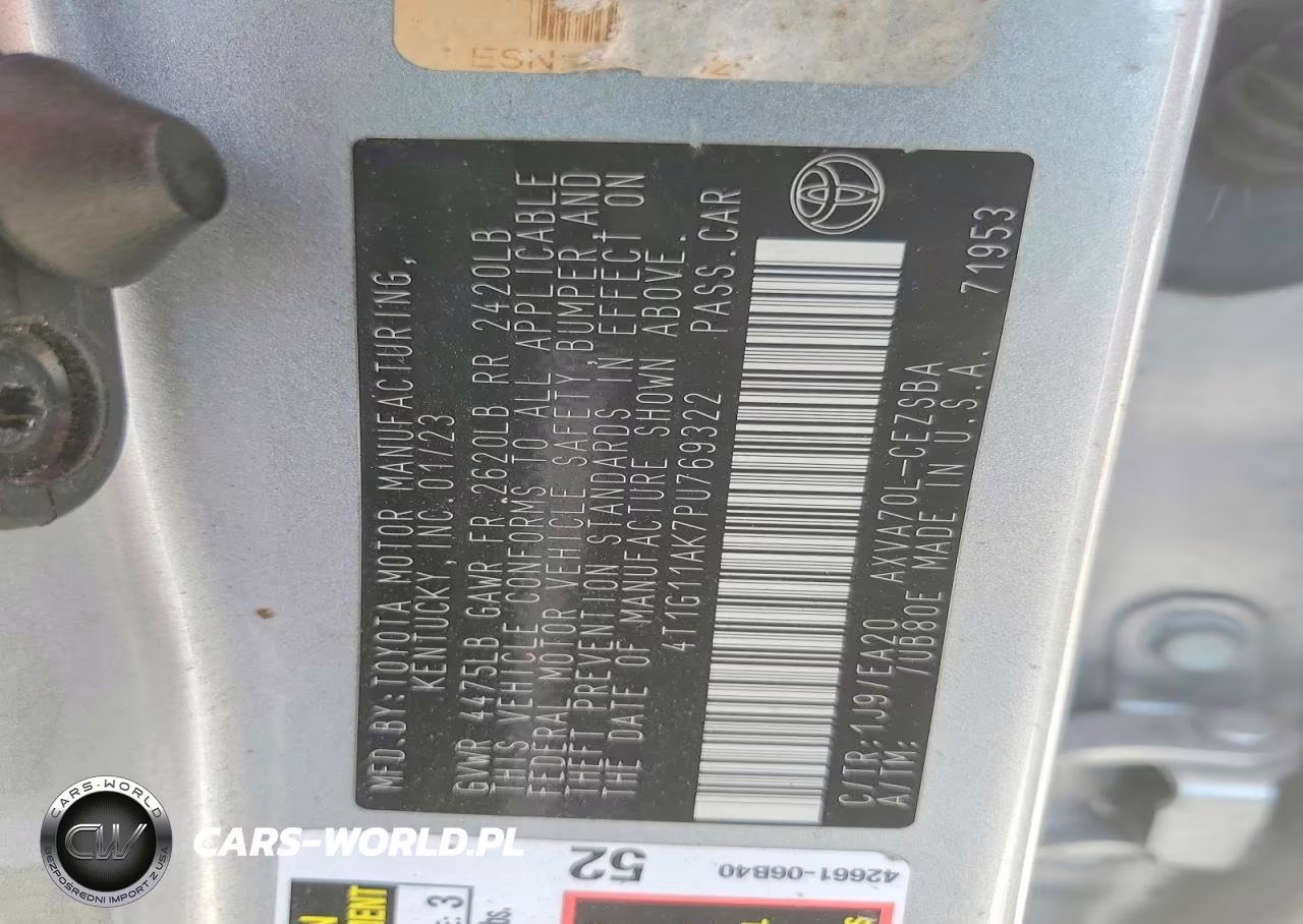 2023 Toyota Camry Se VIN:4T1G11AK7PU769322 - 13