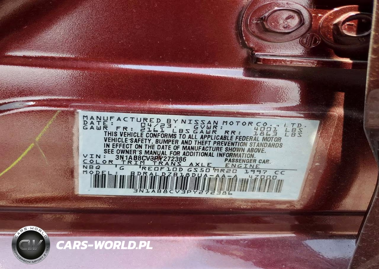 2023 Nissan Sentra Sv VIN:3N1AB8CV3PY272386 - 12