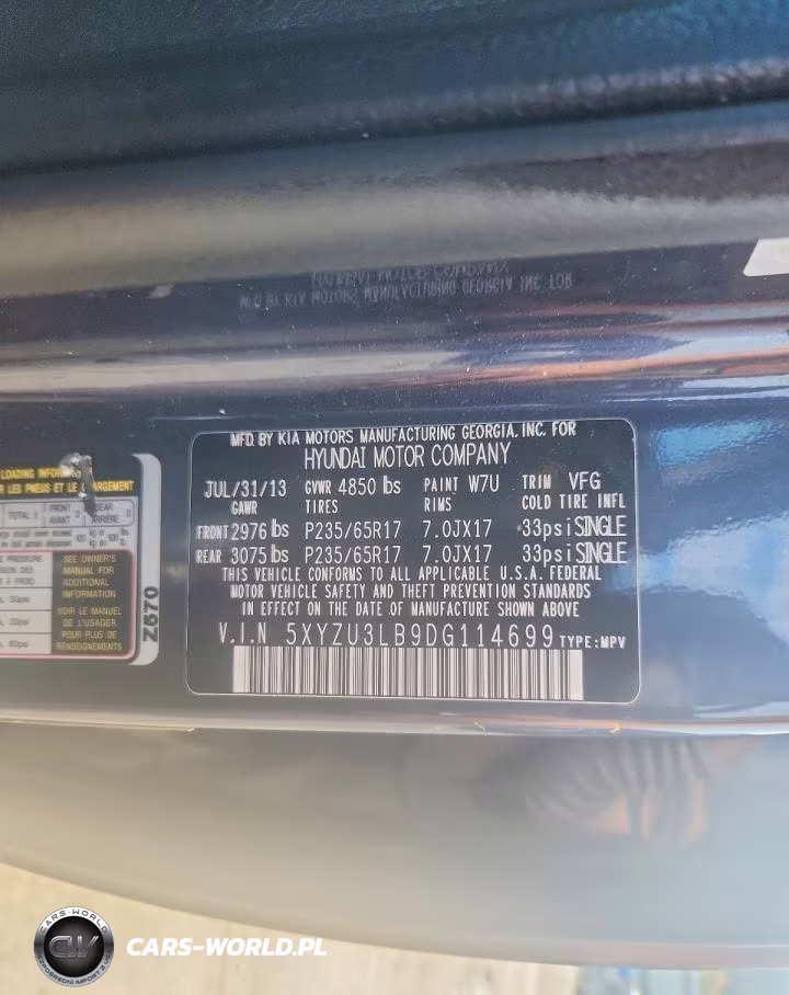 2013 Hyundai Santa Fe Sport 2.4L VIN:5XYZU3LB9DG114699 - 14