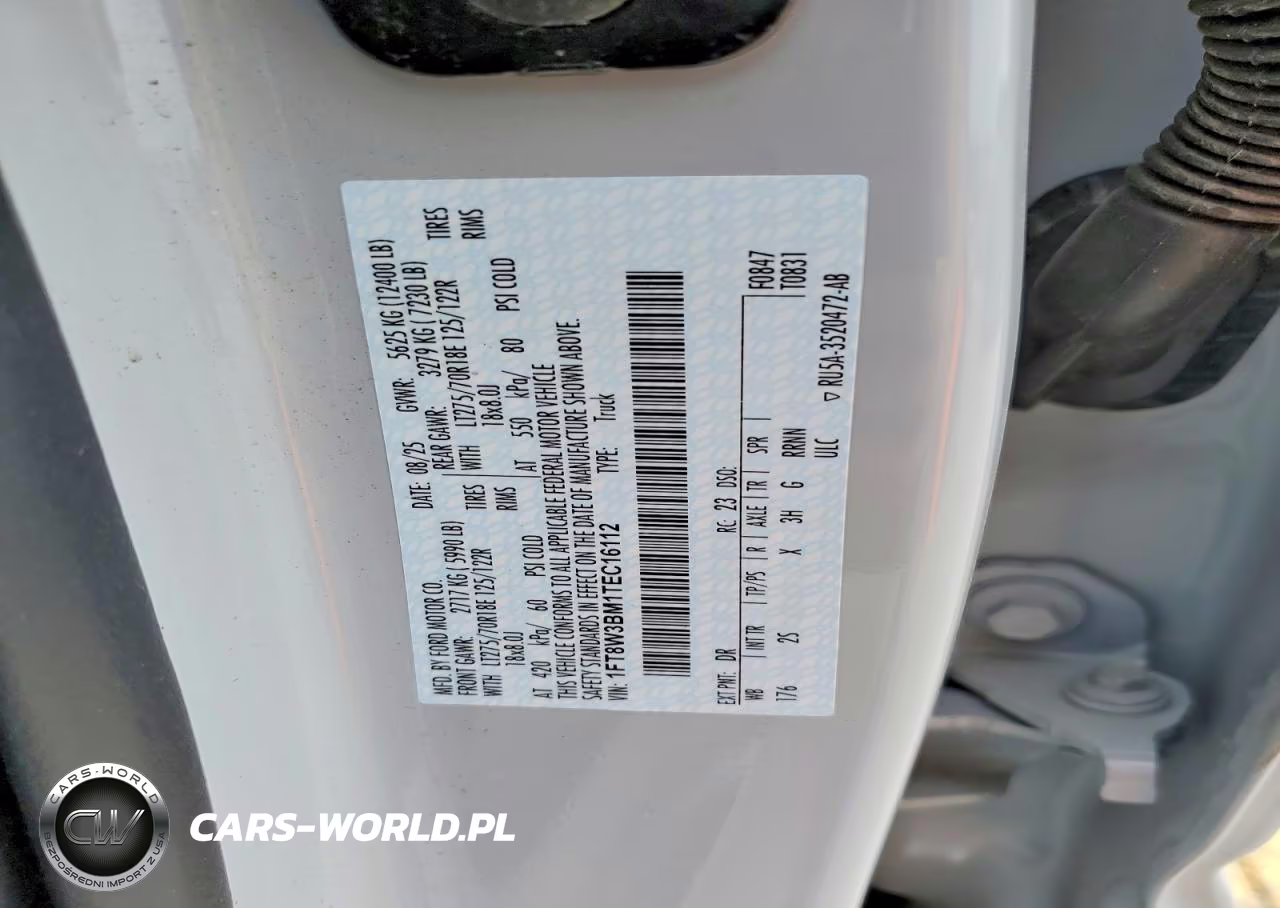 2026 Ford F350 Super Duty VIN:1FT8W3BM1TEC16112 - 12