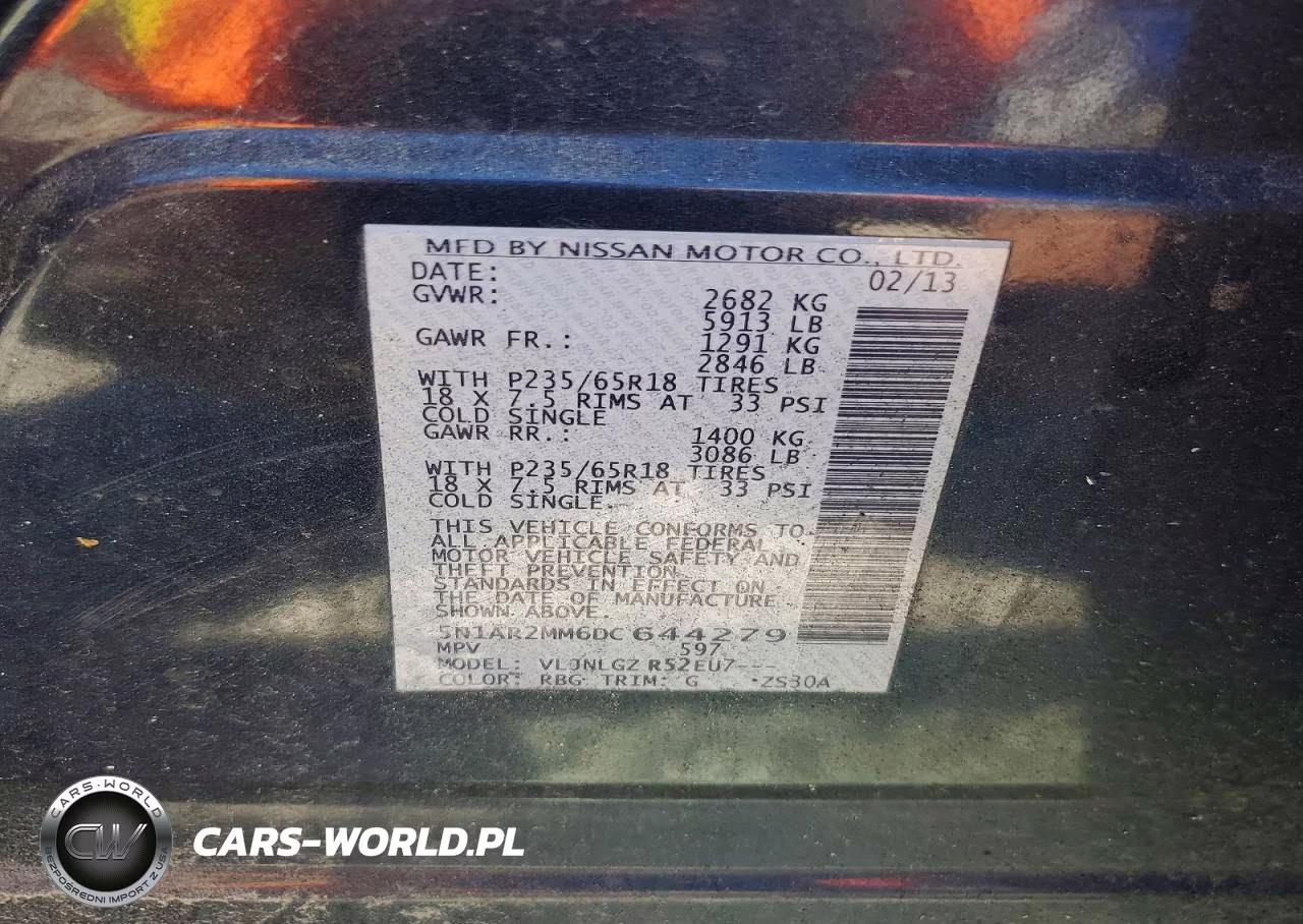 2013 Nissan Pathfinder S VIN:5N1AR2MM6DC644279 - 13