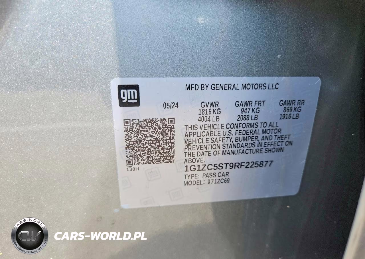 2024 Chevrolet Malibu Ls VIN:1G1ZC5ST9RF225877 - 12
