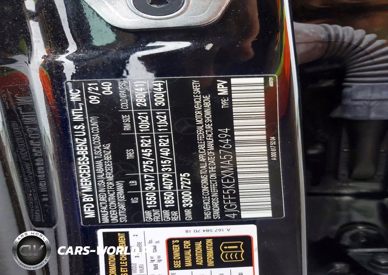 2021 Mercedes-Benz Gls 450 4Matic VIN:4JGFF5KEXMA576494 - 13