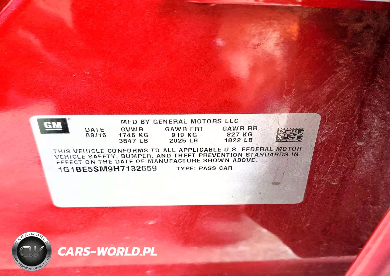 2017 Chevrolet Cruze Lt VIN:1G1BE5SM9H7132659 - 12