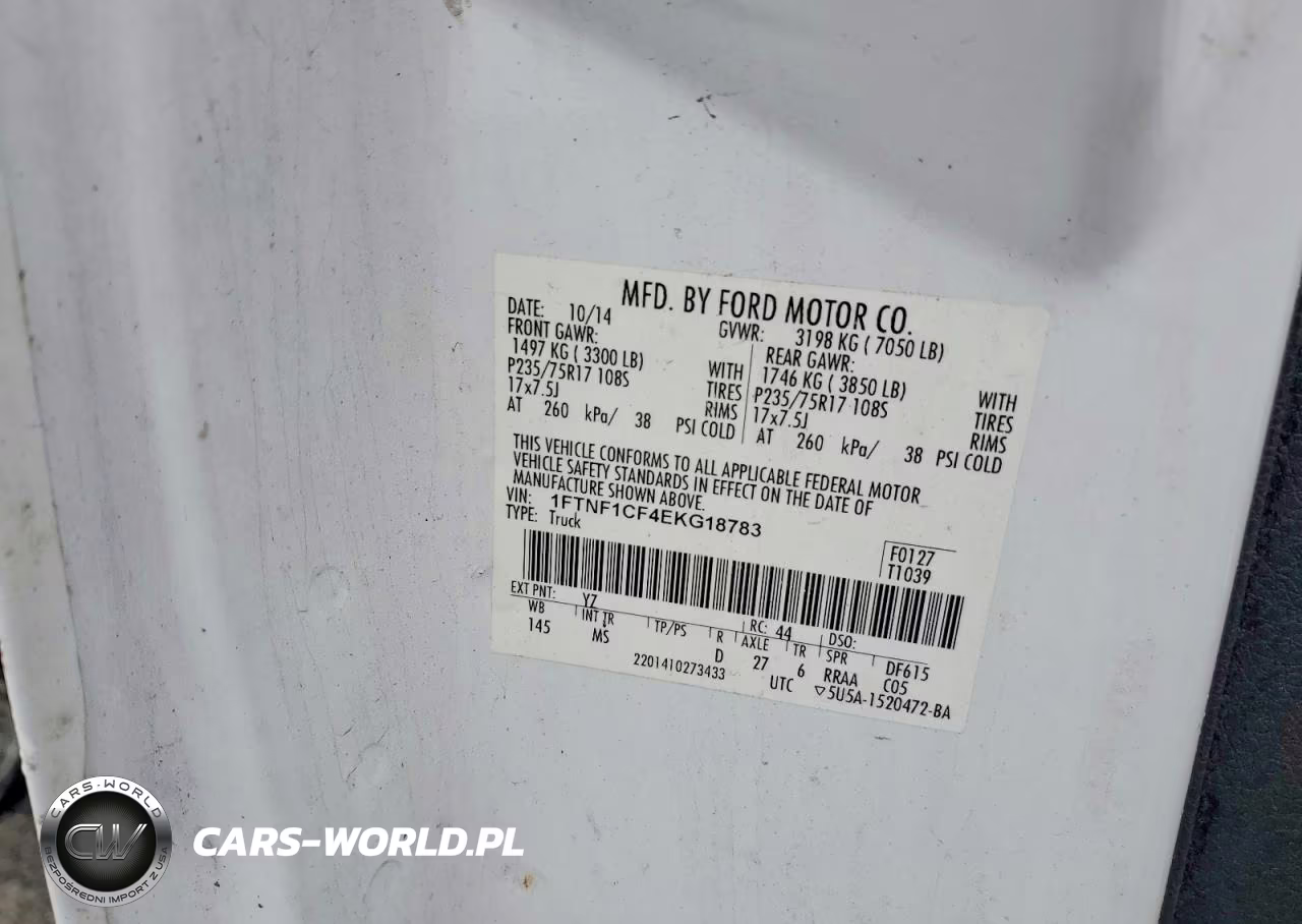 2014 Ford F150 VIN:1FTNF1CF4EKG18783 - 12