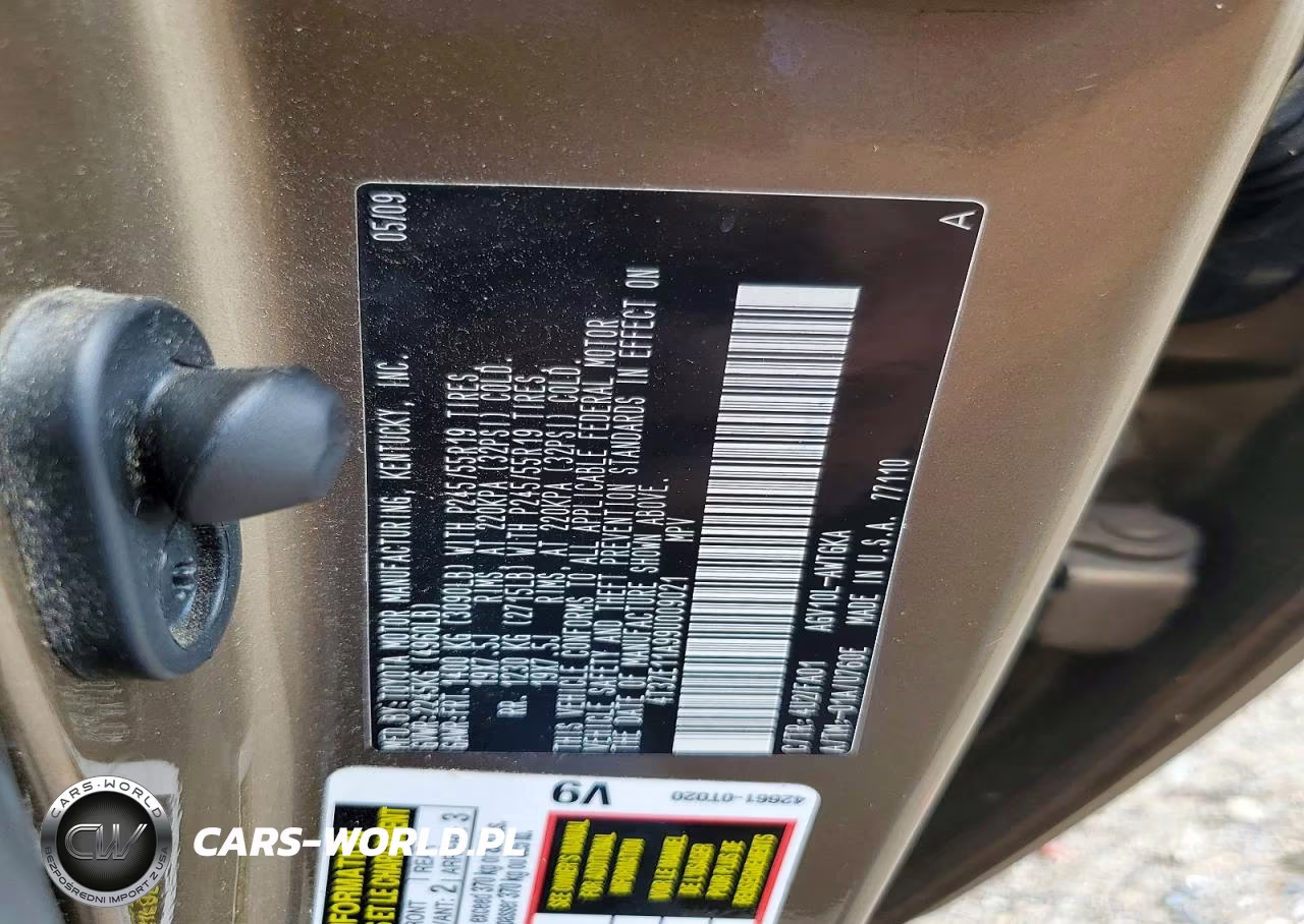 2009 Toyota Venza Fwd 4Cyl VIN:4T3ZE11A99U009021 - 12