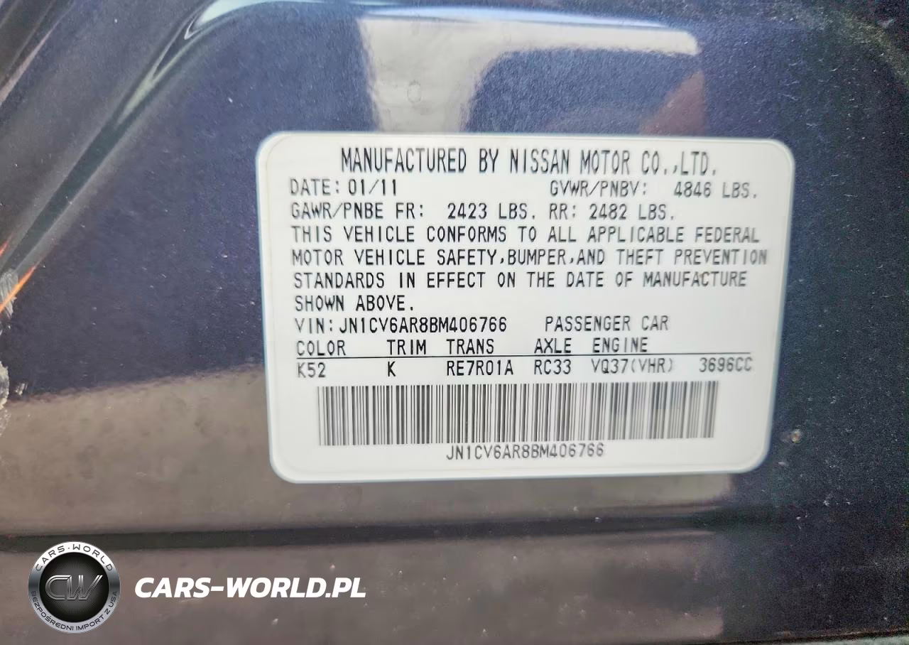 2011 Infiniti G37 Sedan X VIN:JN1CV6AR8BM406766 - 12