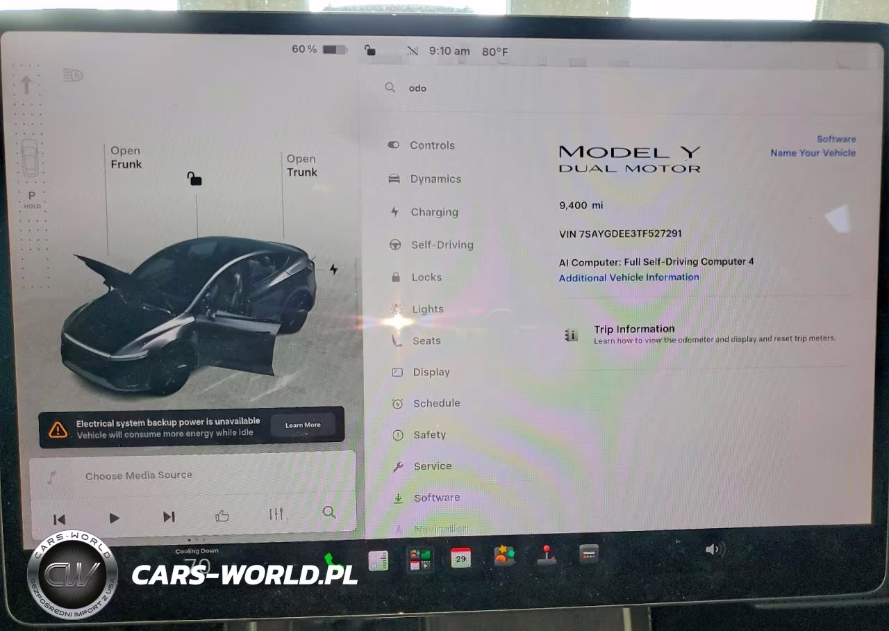 2026 Tesla Model Y VIN:7SAYGDEE3TF527291 - 9