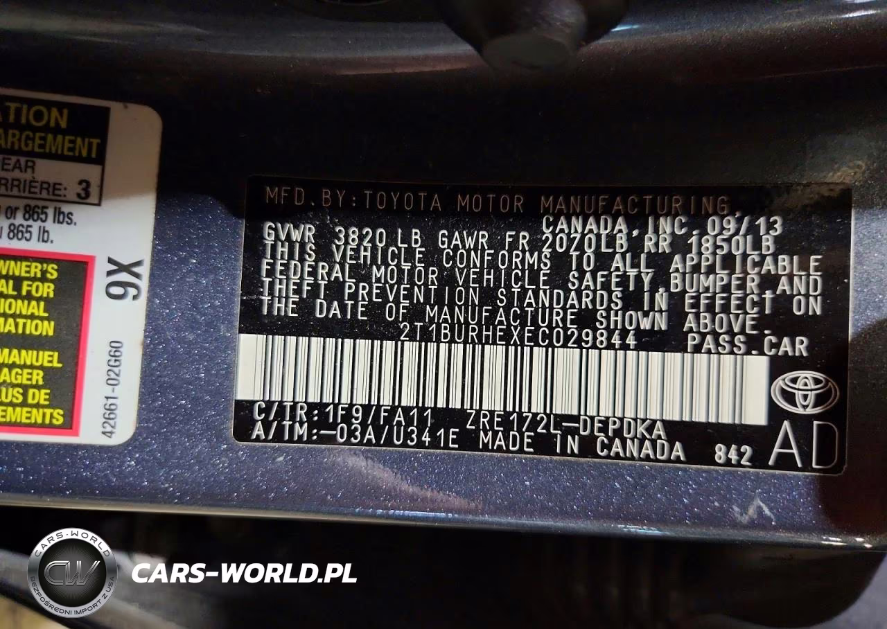 2014 Toyota Corolla L VIN:2T1BURHEXEC029844 - 12