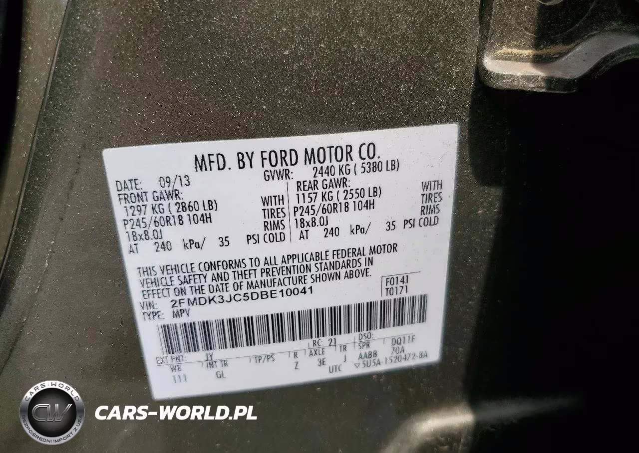 2013 Ford Edge Sel VIN:2FMDK3JC5DBE10041 - 14