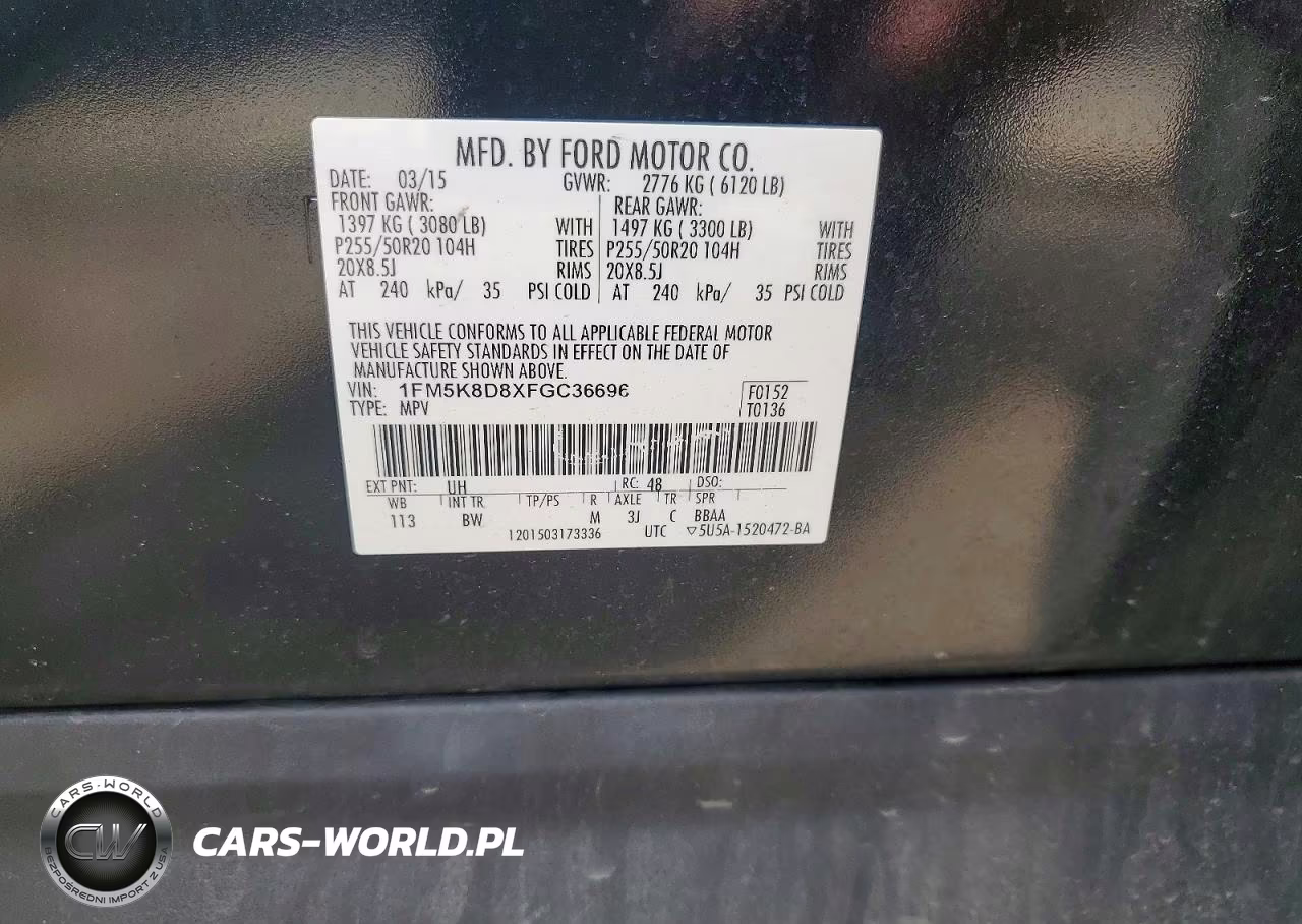 2015 Ford Explorer Xlt VIN:1FM5K8D8XFGC36696 - 13