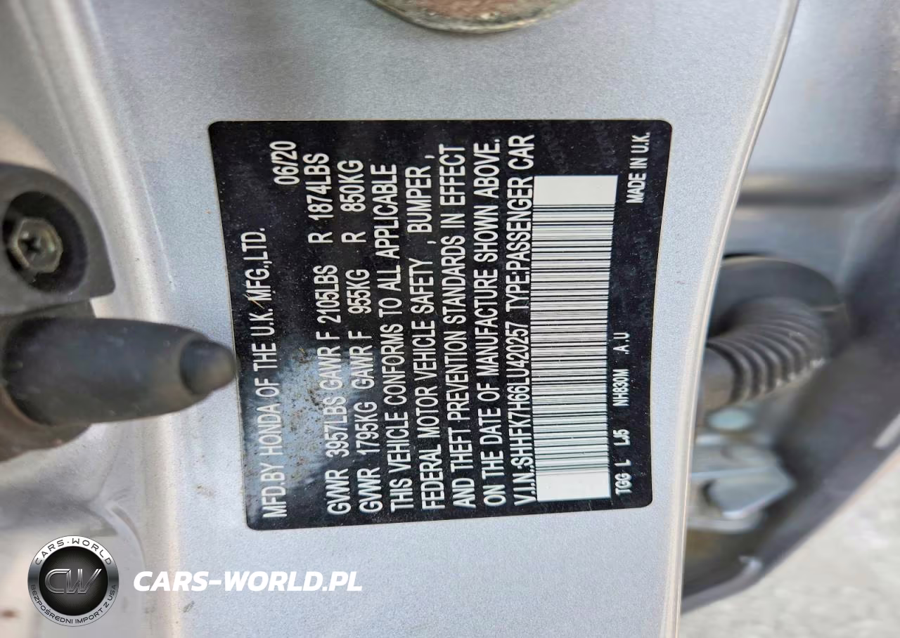 2020 Honda Civic Ex VIN:SHHFK7H66LU420257 - 12