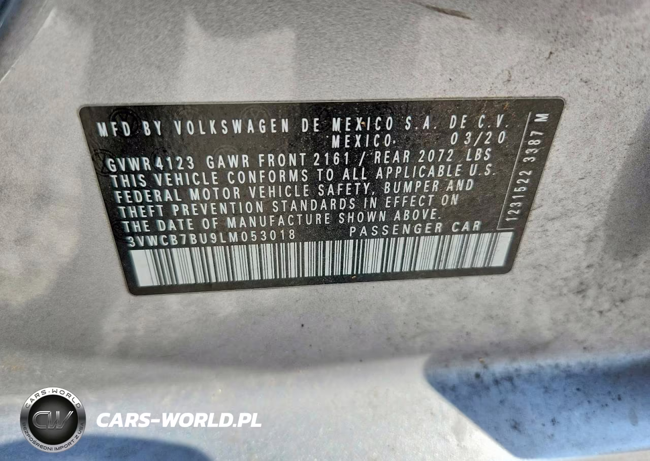2020 Volkswagen Jetta S VIN:3VWCB7BU9LM053018 - 12