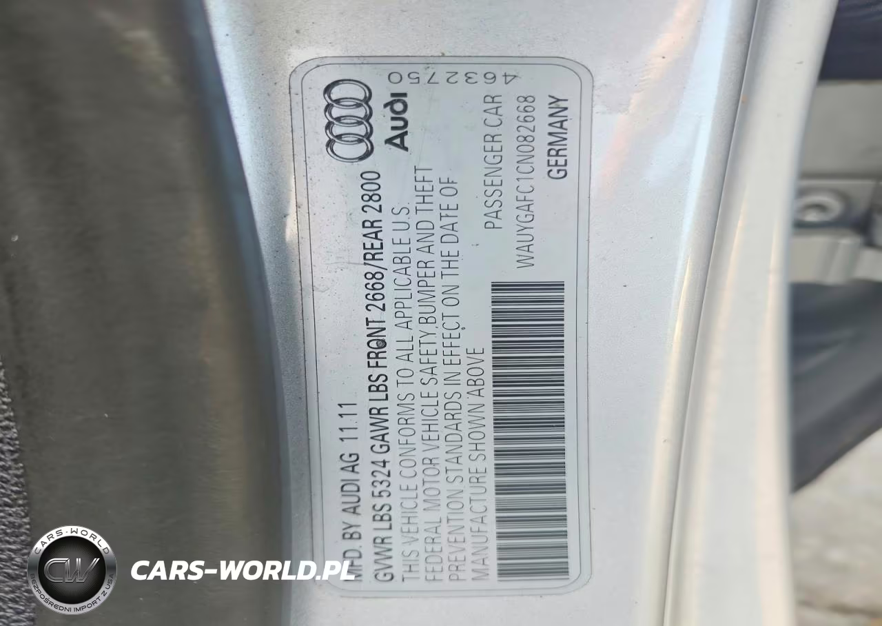2012 Audi A7 Premium Plus VIN:WAUYGAFC1CN082668 - 12