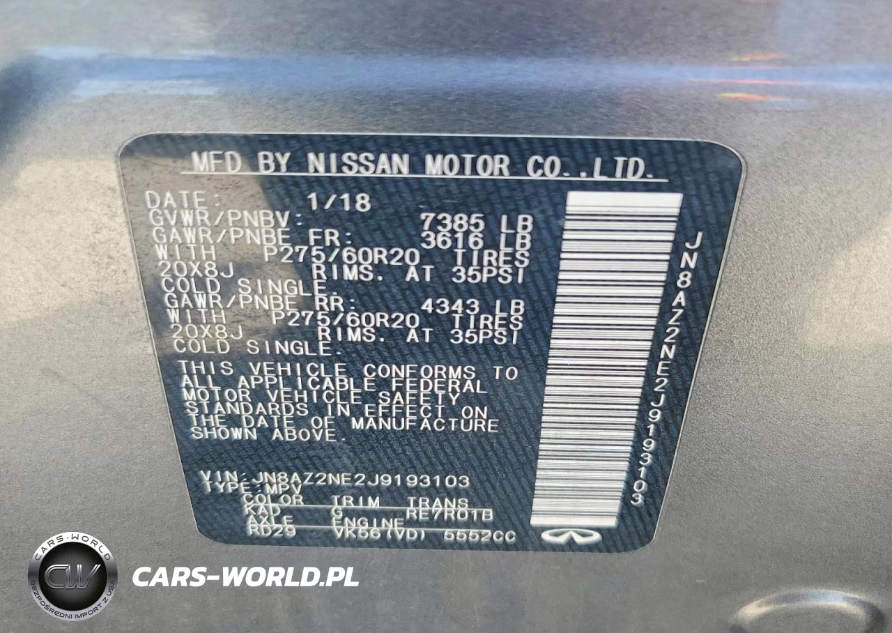 2018 Infiniti Qx80 Base VIN:JN8AZ2NE2J9193103 - 13
