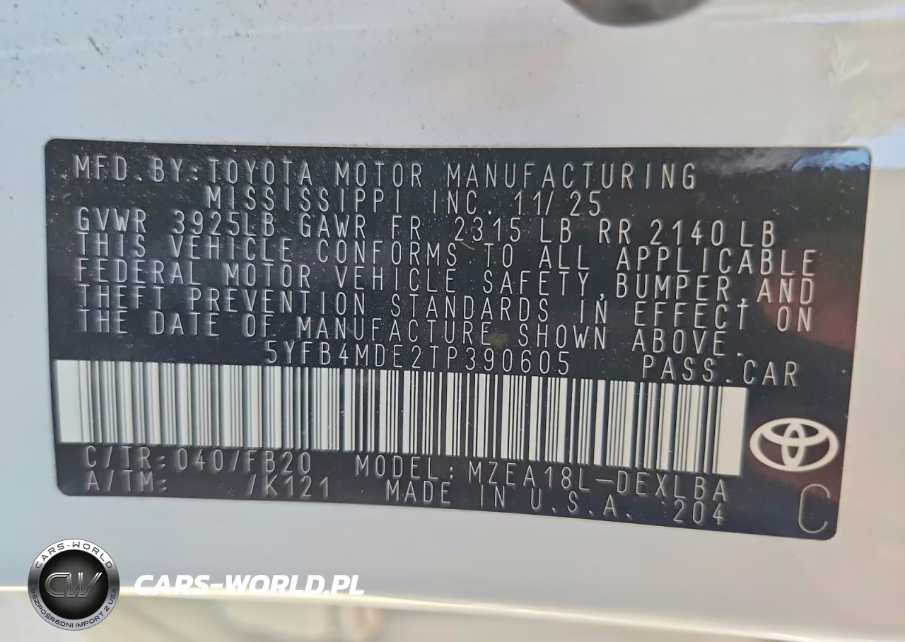 2026 Toyota Corolla Le VIN:5YFB4MDE2TP390605 - 13